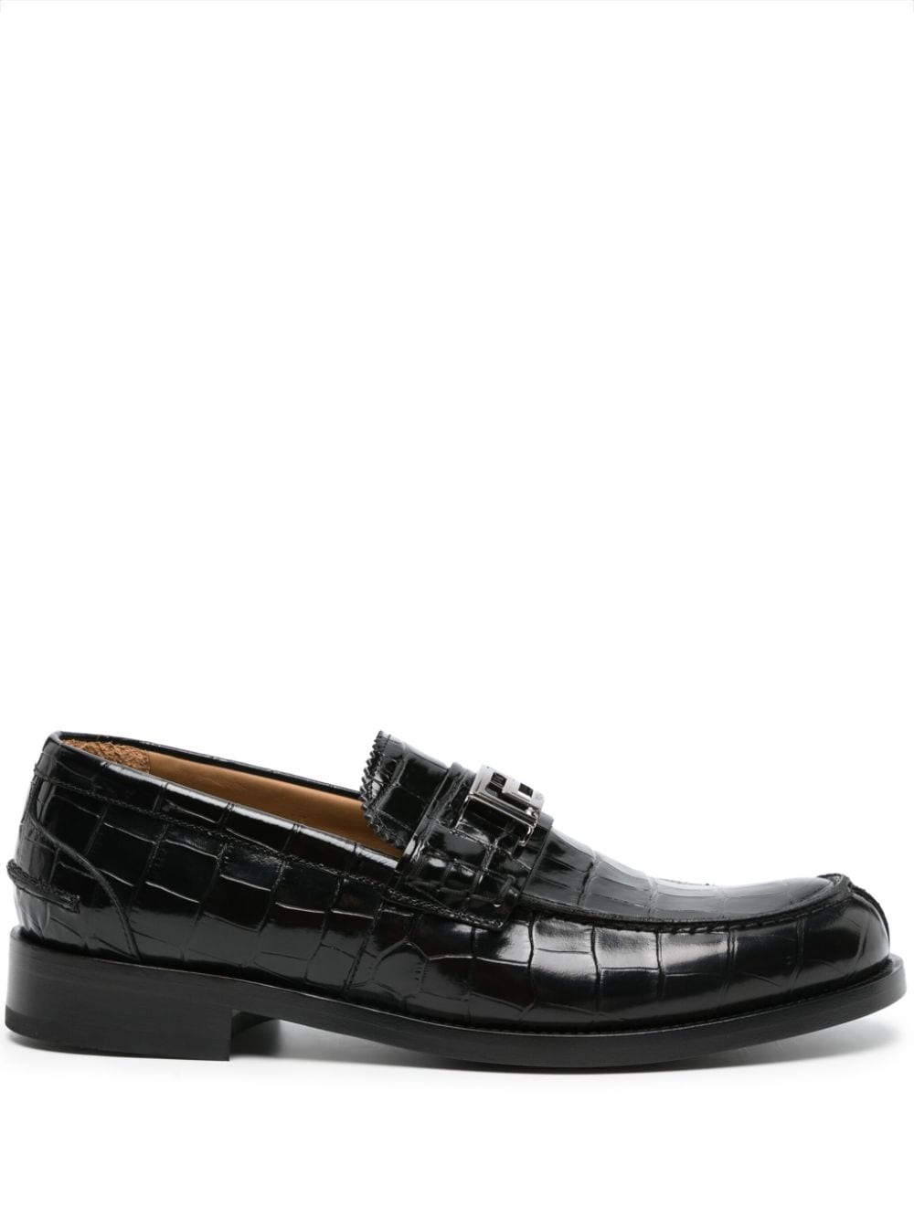 Black Calf Leather Slip-on Shoes