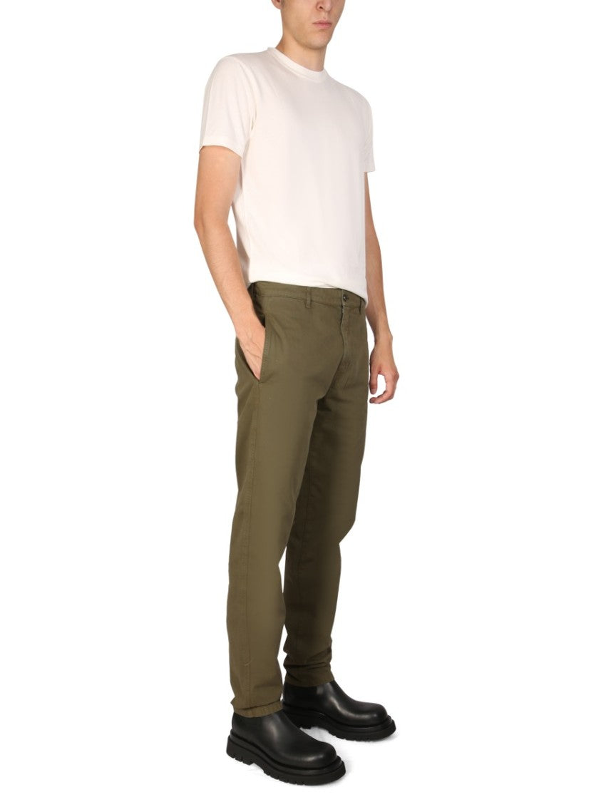 Straight-Leg Chino Pants With Zipper