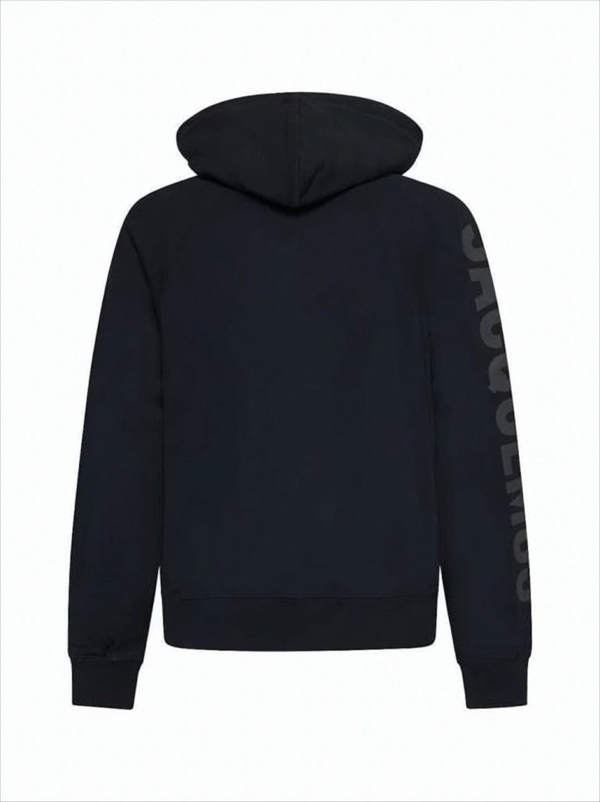 Minimalist Cotton Hoodie with Subtle Tonal Logo