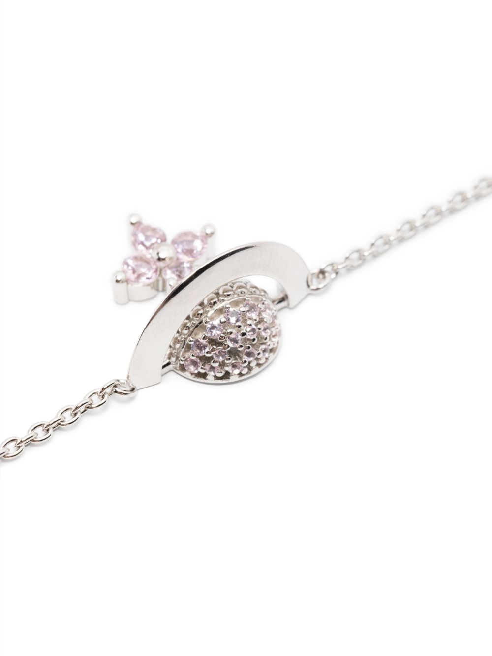 Silver-Tone Bracelet with Signature Orb Plaque