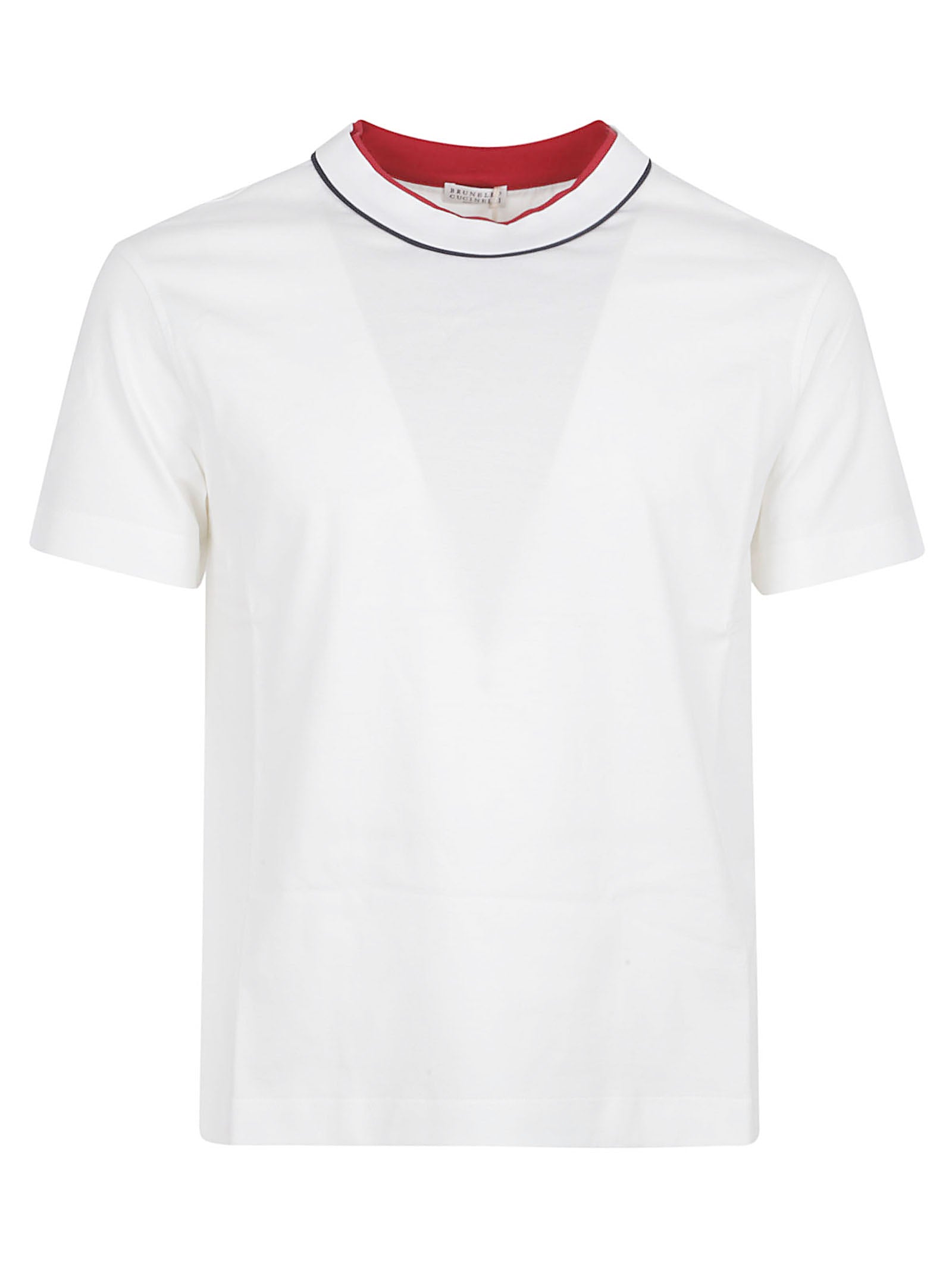 Cropped T-Shirt with Distinctive Round Neckline