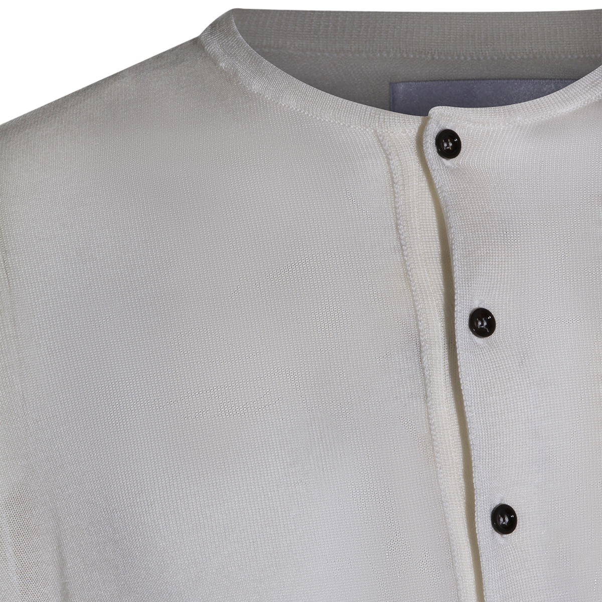 Long-Sleeve Sweater With Button Placket