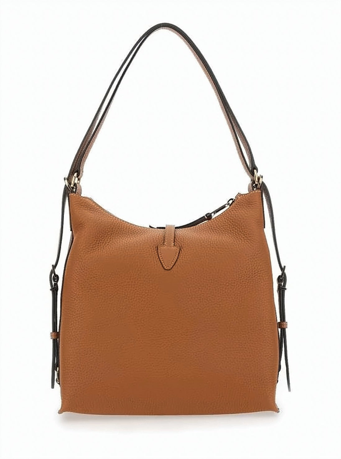 Timeless Brown Pebbled Leather Shoulder Bag