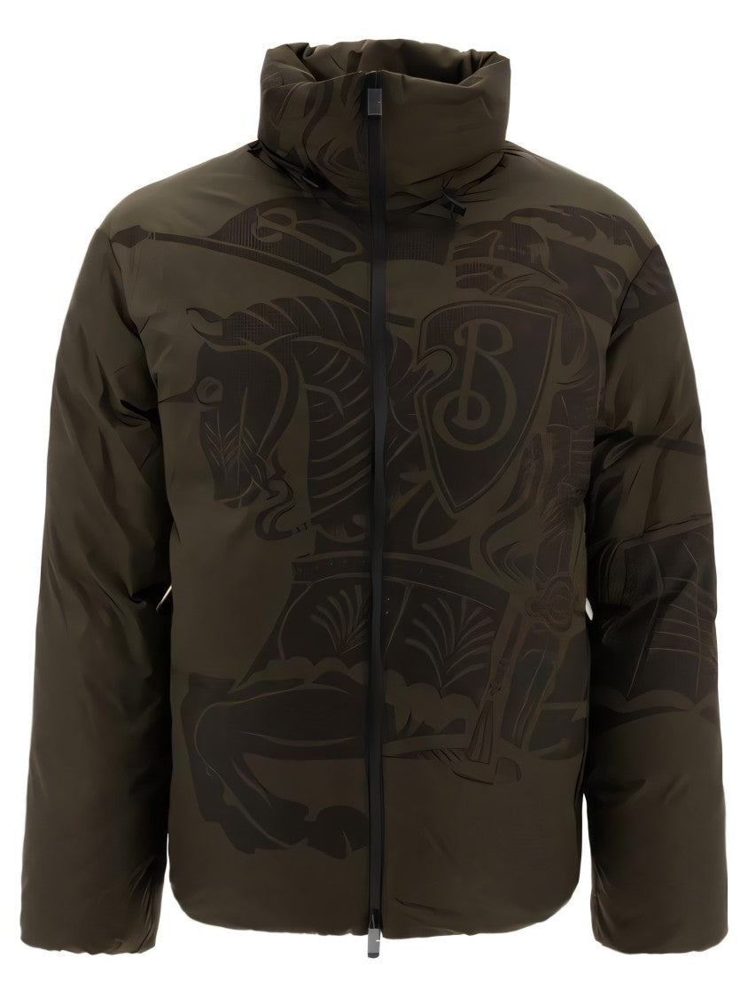 Padded Jacket with Prominent Graphic Print