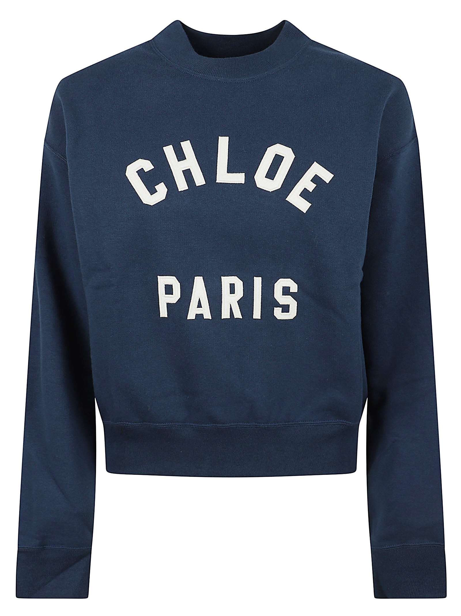 Cropped Boxy Mock-Neck Sweater