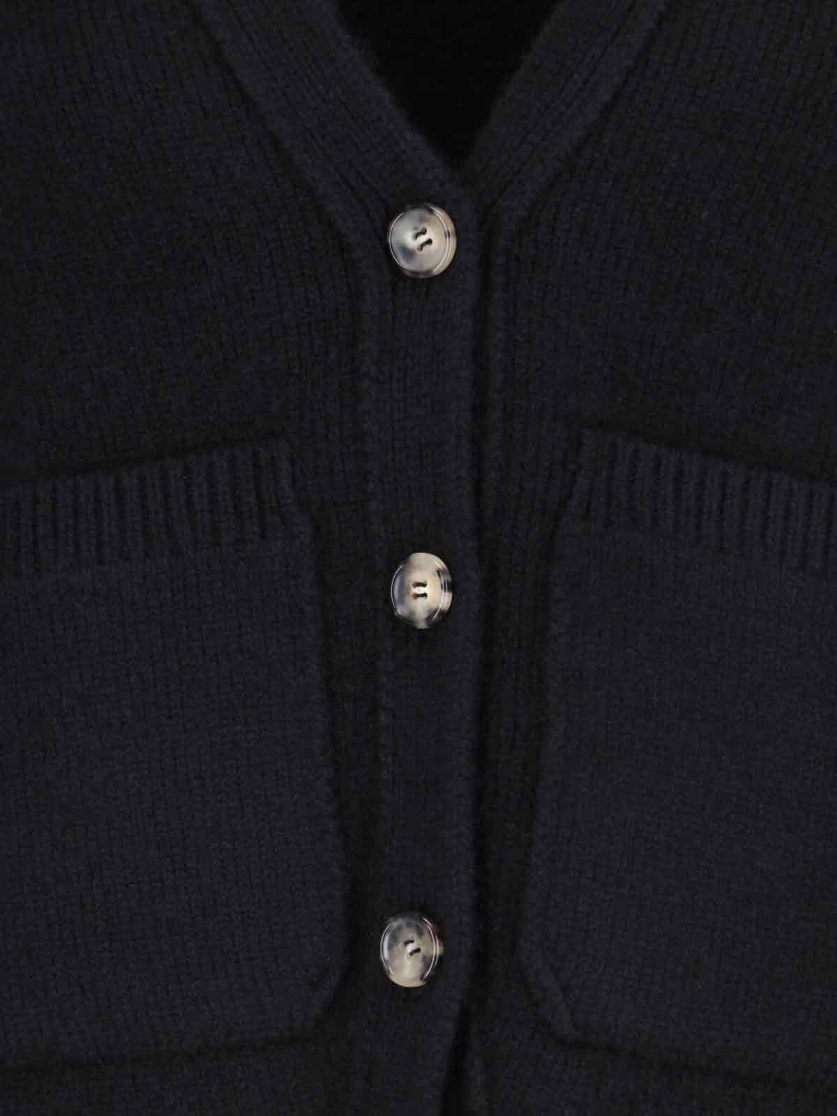 "The Scarlet" Cardigan, In Black Cashmere