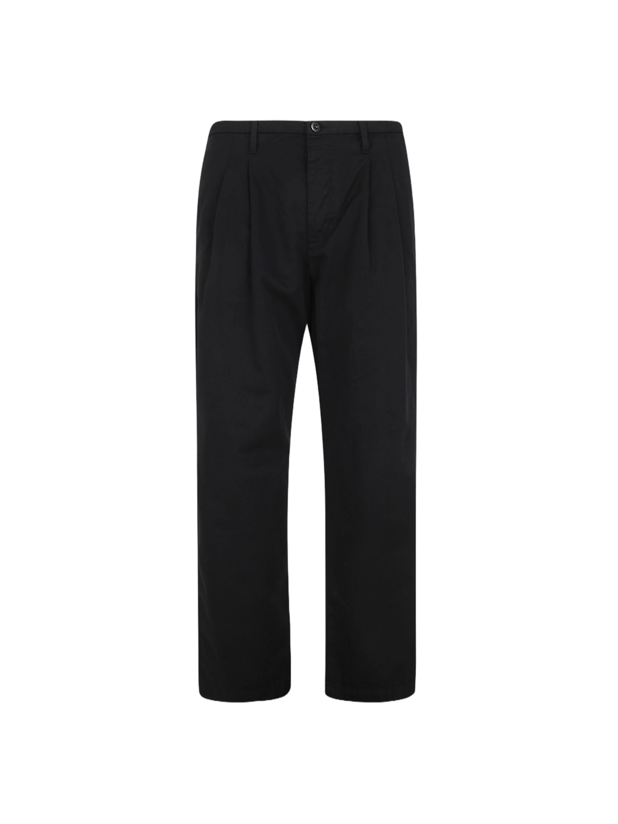 Relaxed Fit Black Casual Pants
