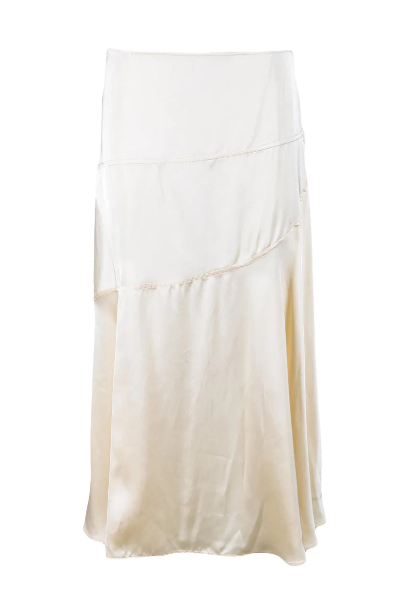 Long Viscose Skirt - Beige