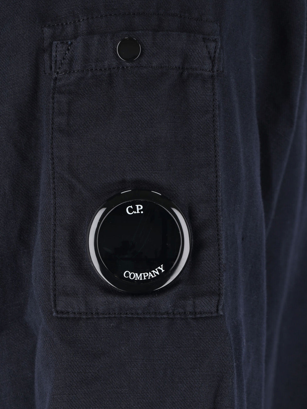 Blue Twill Classic Collar Lens Jacket