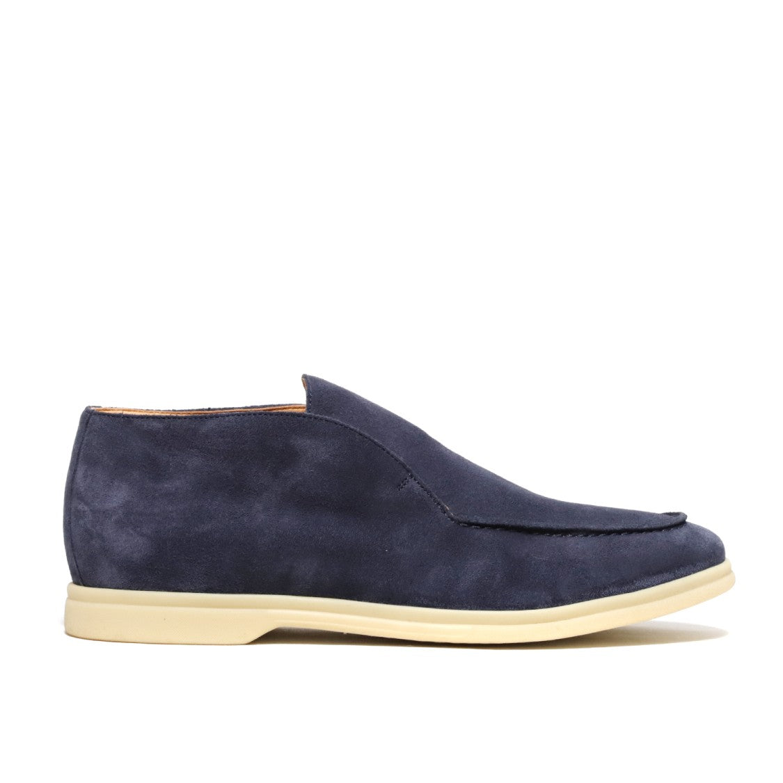 Laceless Ankle Boot In Blue Suede