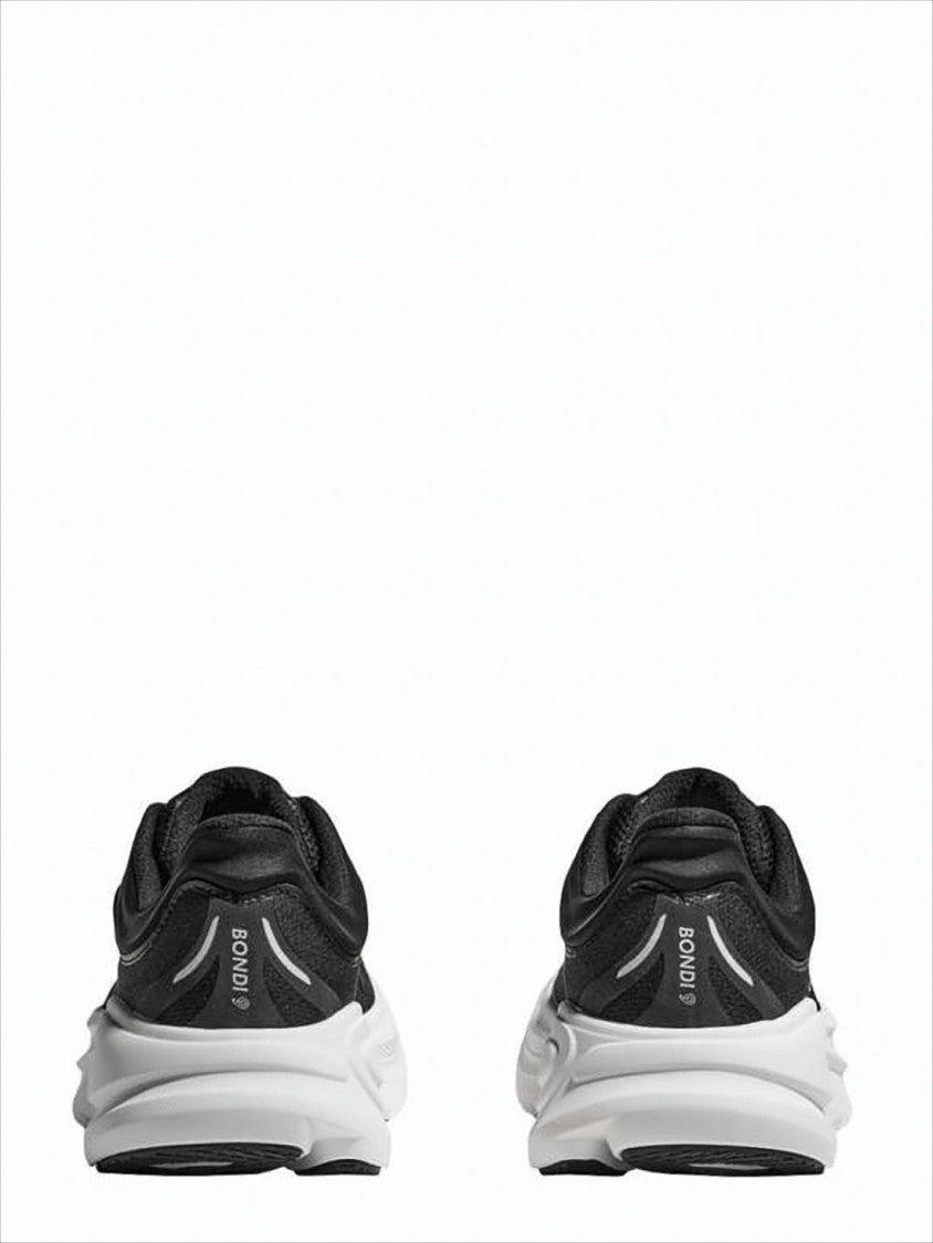 Streamlined Black Mesh Sneakers with Cushioned Rubber Sole