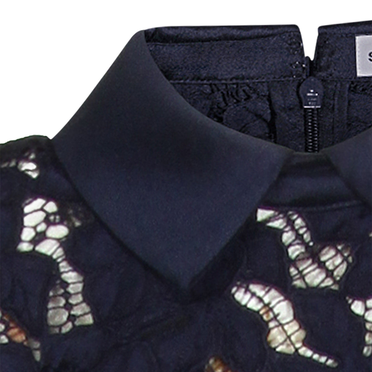 Navy Sheer Shirt Dress