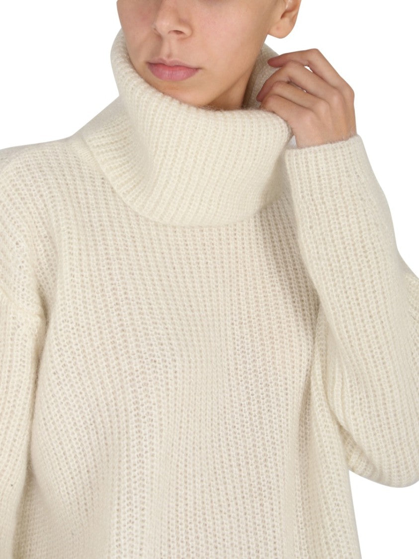 High Neck Mohair Blend Sweater