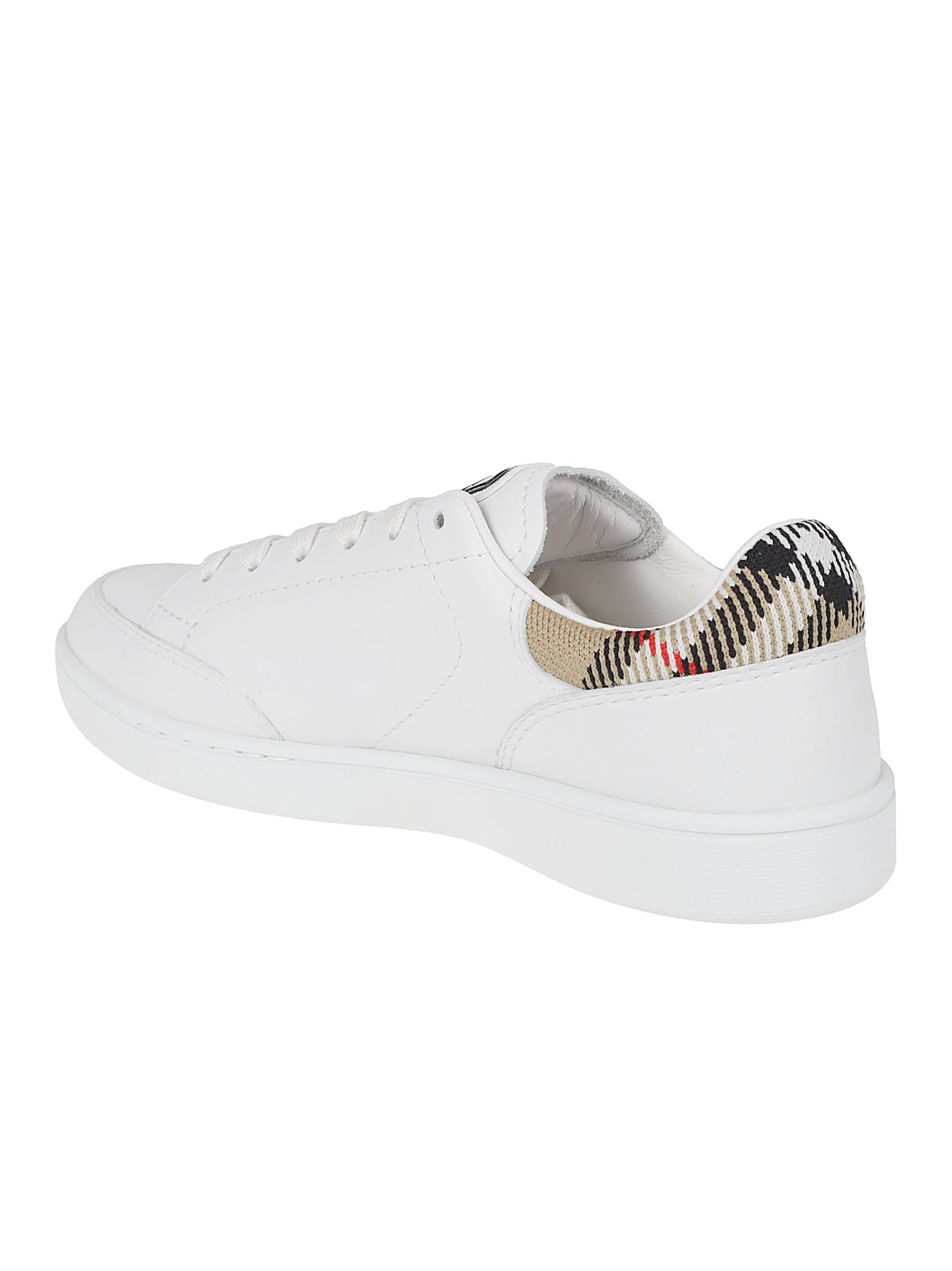 White Leather Low-Top Sneakers