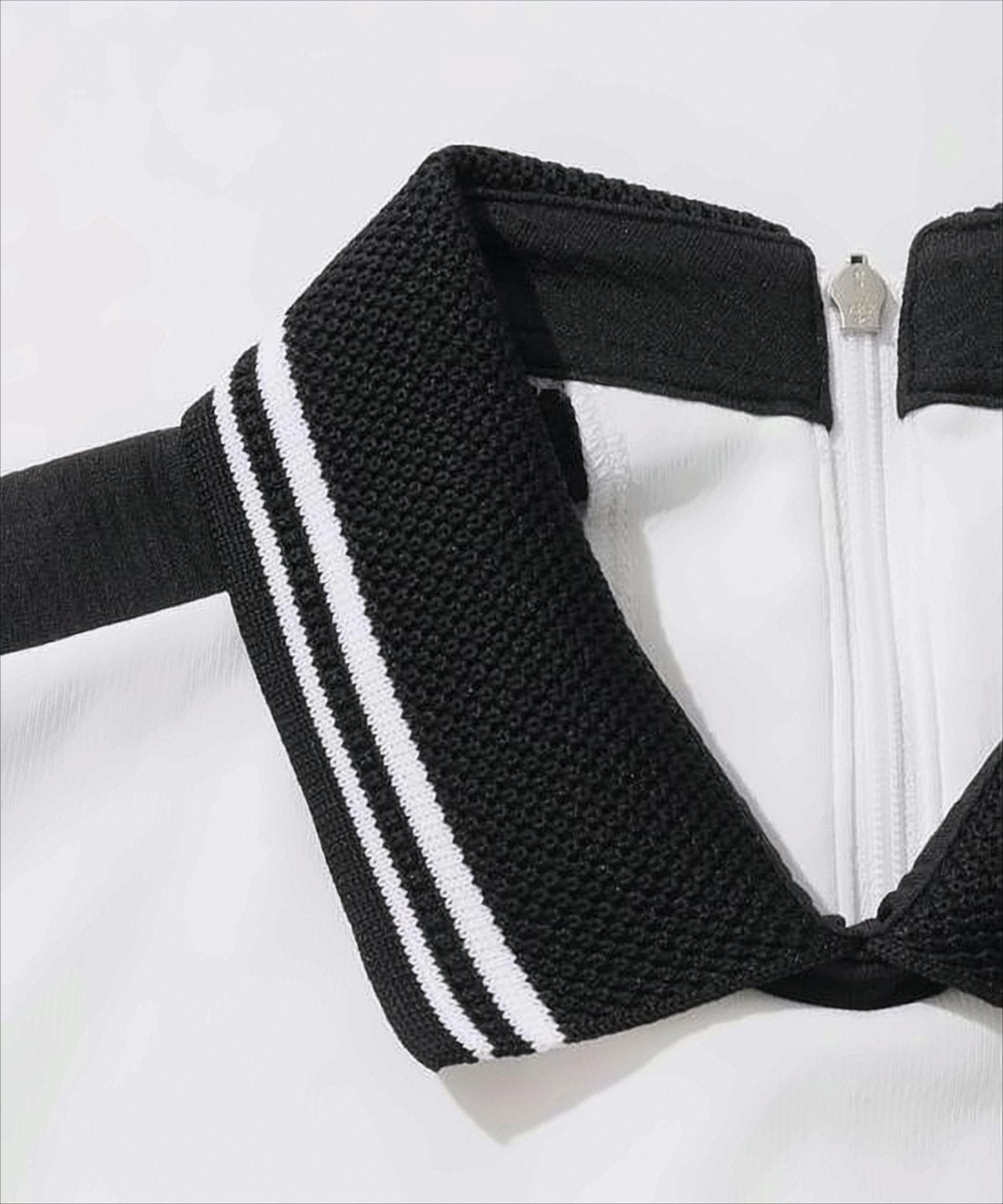 Short-Sleeved Polo Shirt with Striped Collar