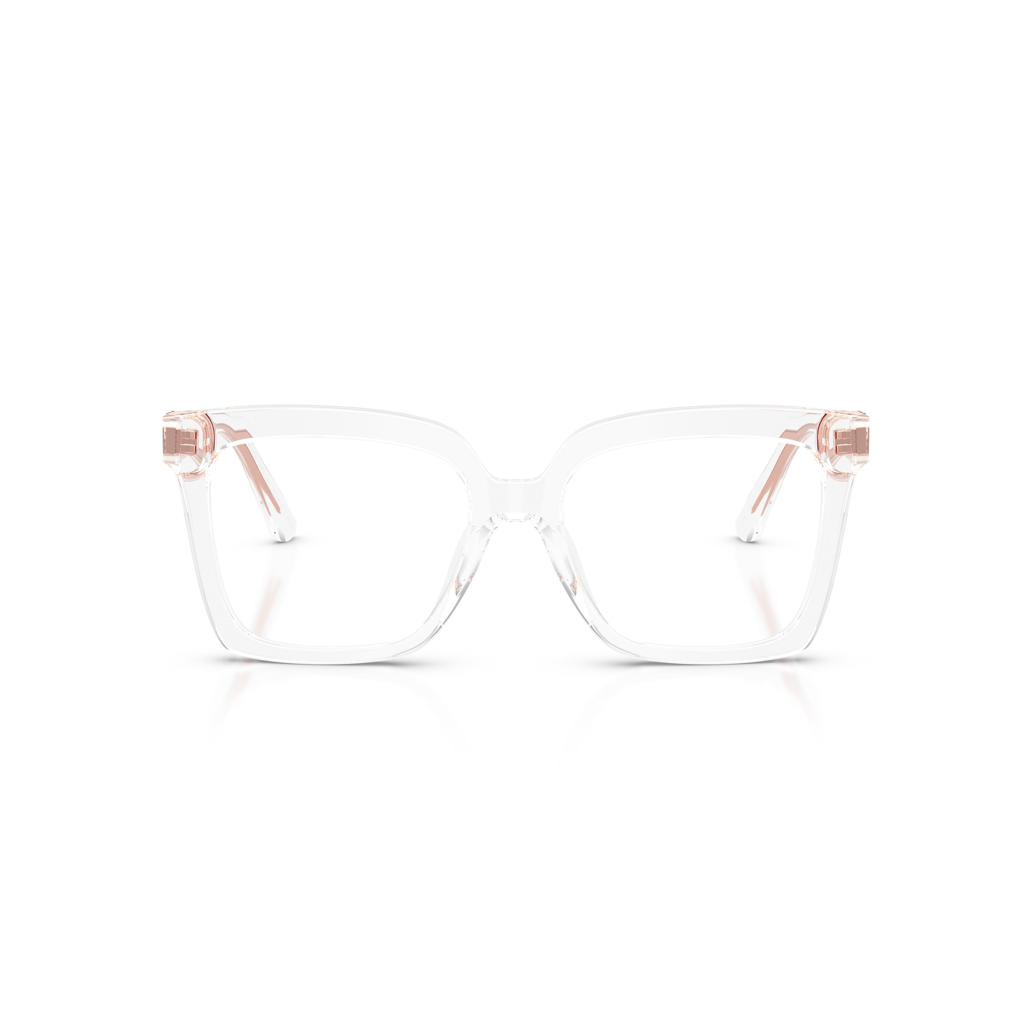 0mk4119u Transparent Acetate Eyeglasses with Delicate Metallic Details