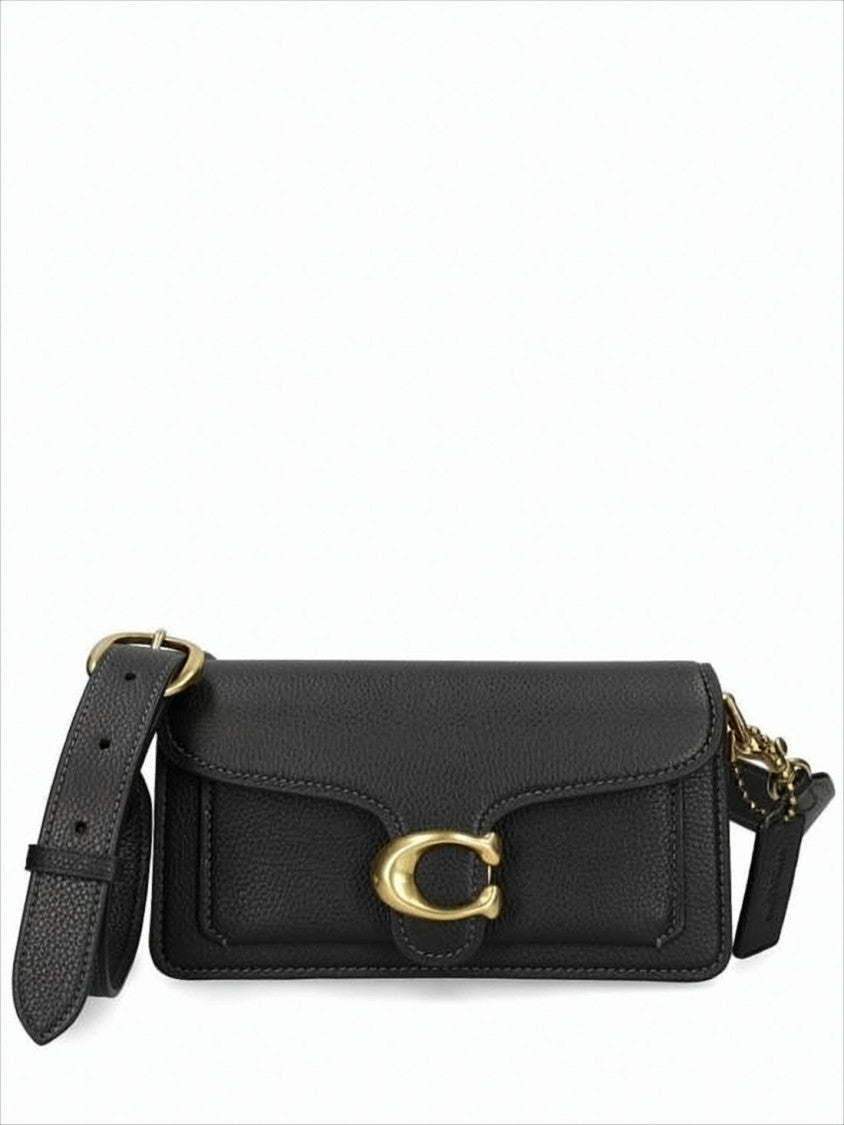 Structured Black Calf Leather Crossbody Bag