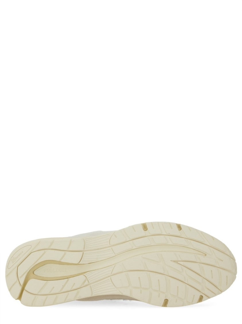 Sporty Pigskin And Mesh Sneakers With Cushioned Sole