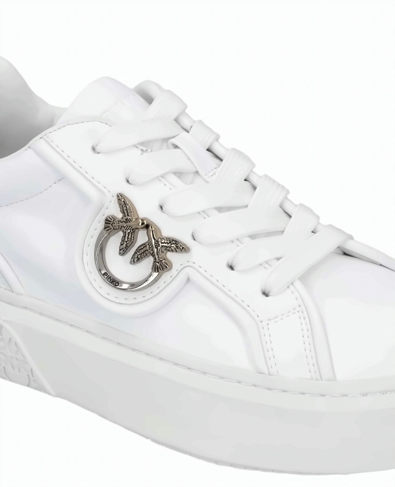 White Leather Logo Sneakers