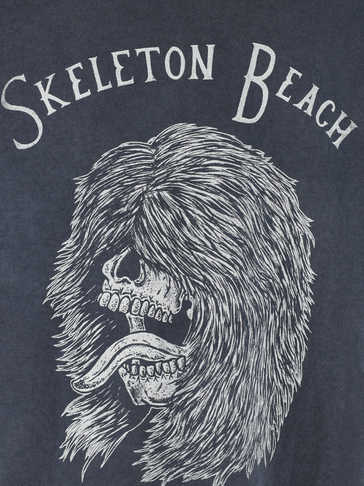 Black Skeleton Beach Graphic T-Shirt