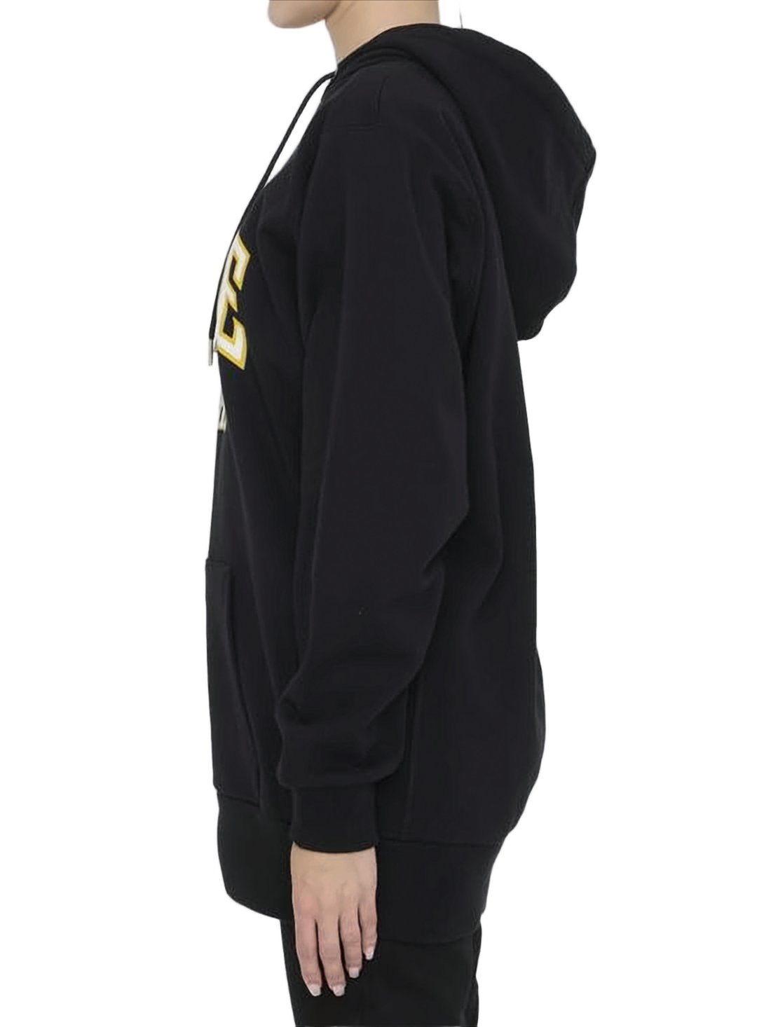 Relaxed Fit Black Hooded Sweatshirt
