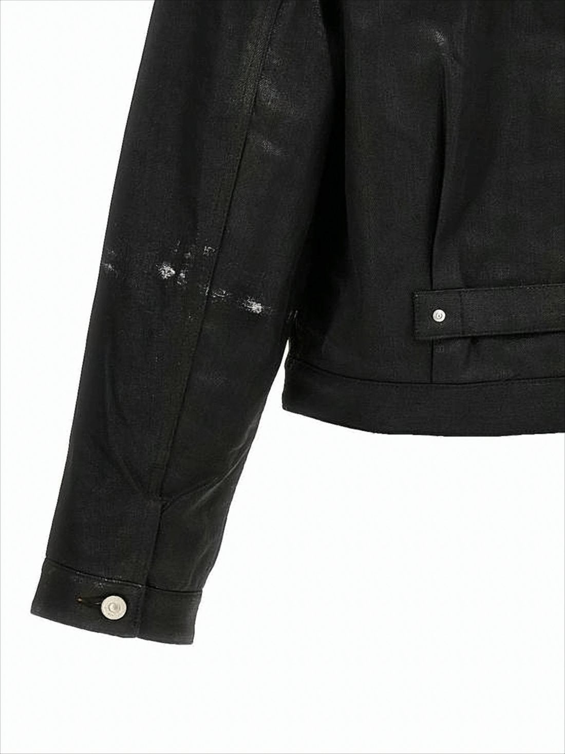 Relaxed-Fit Black Cotton Hooded Sweatshirt with Front Pocket
