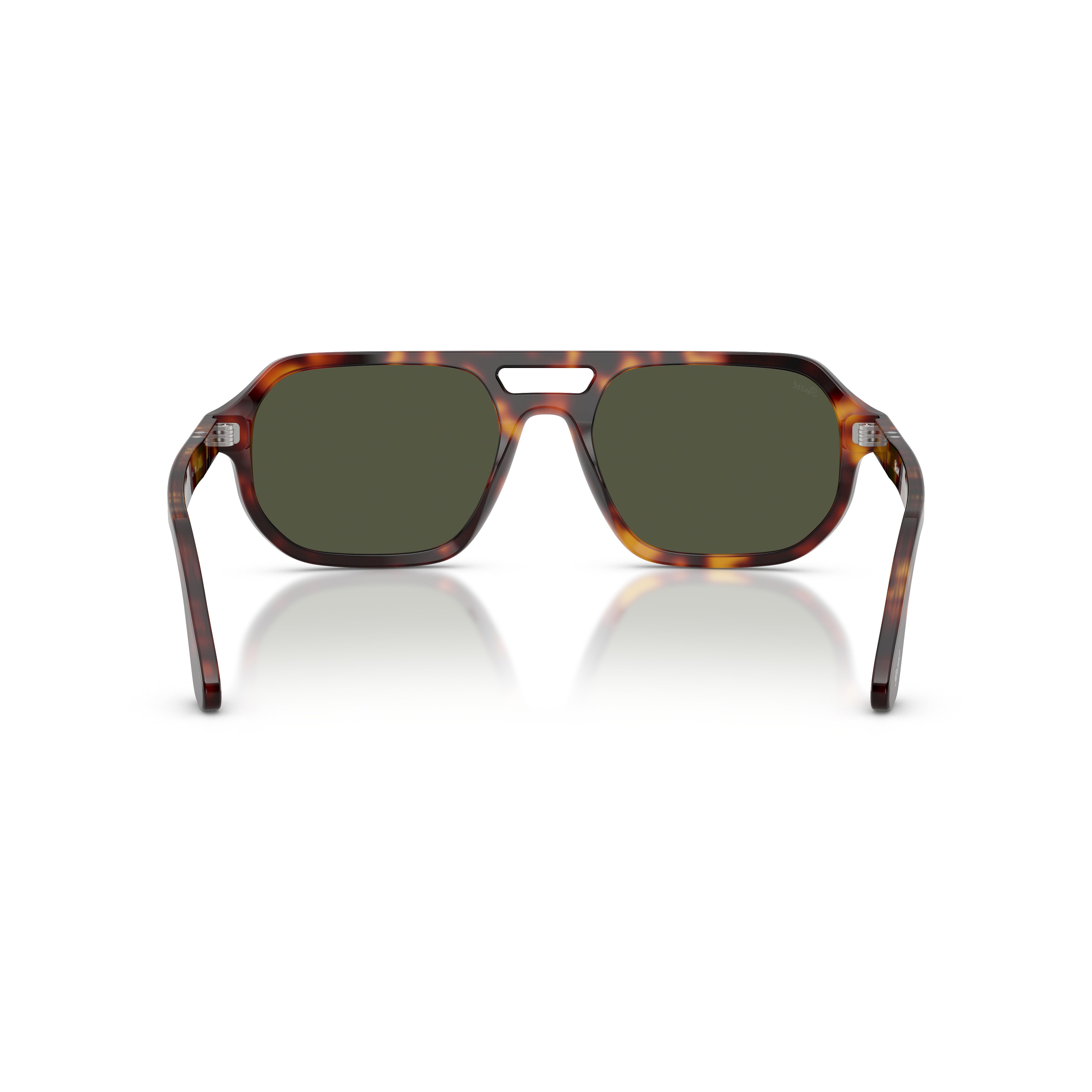 0po3393s Aviator-Inspired Tortoiseshell Sunglasses with Keyhole Bridge