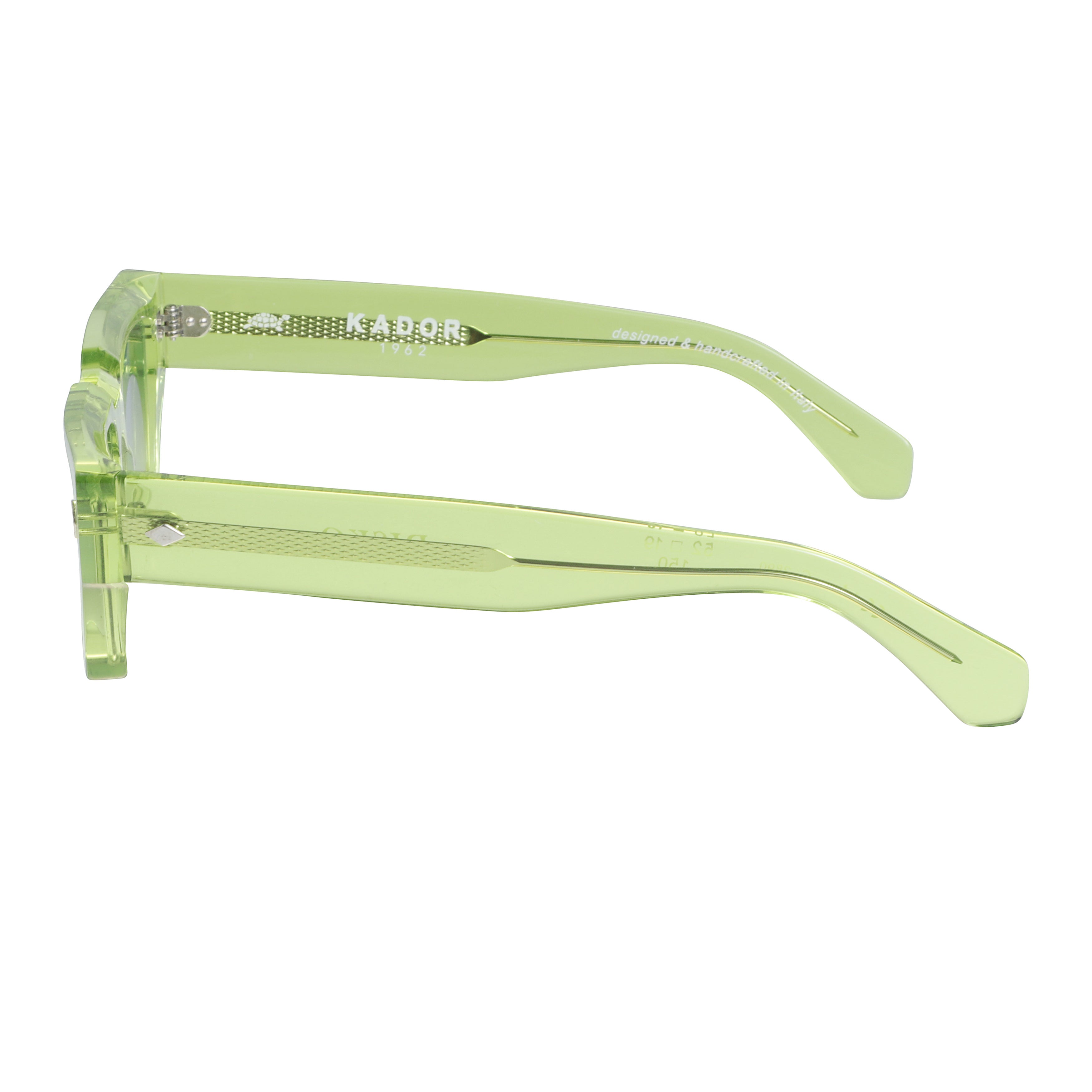 Disko Translucent Light Green Rectangular Sunglasses with Gradient Tint