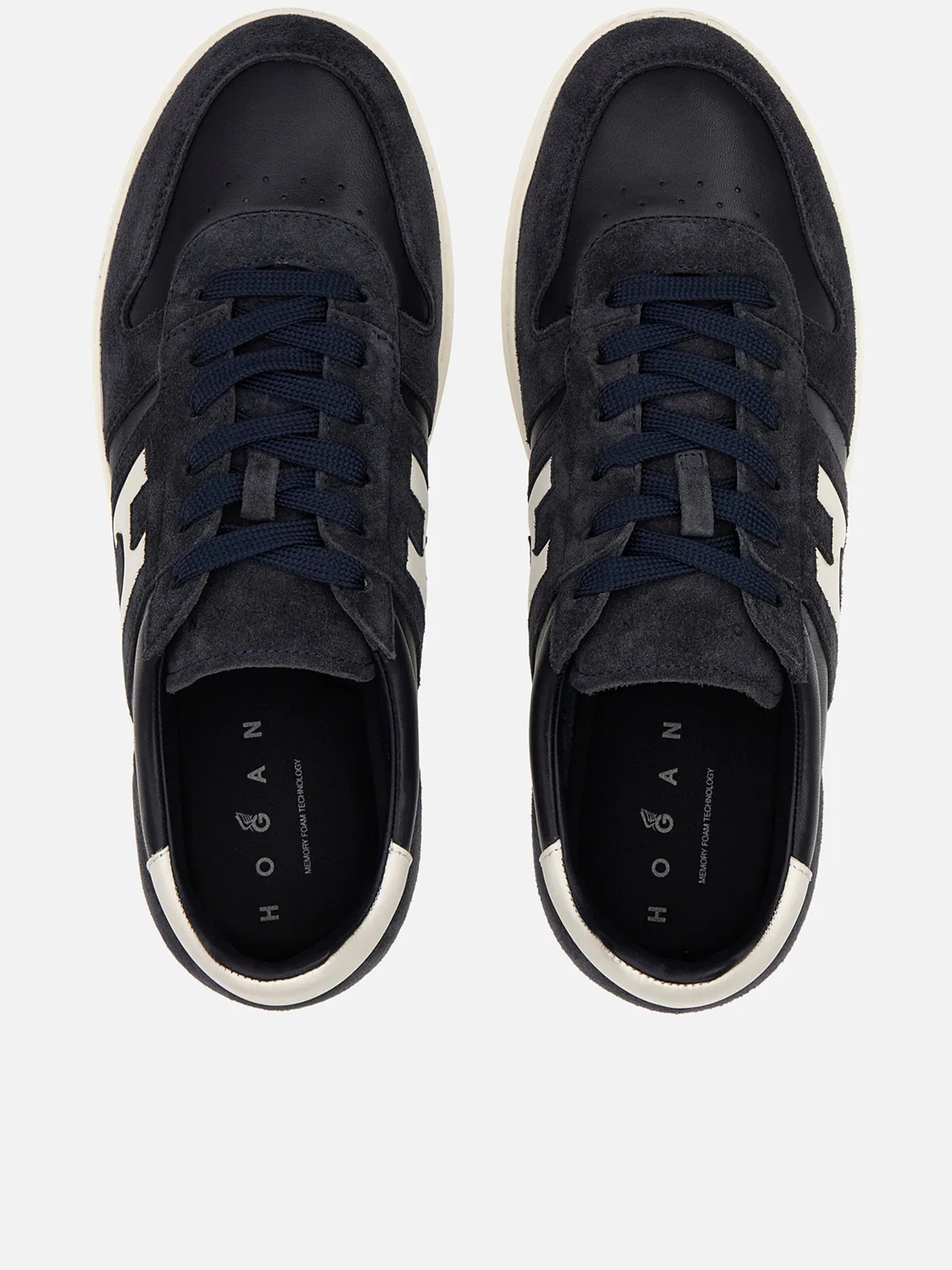 Black Low-Top Suede Texture Contrast Sneakers