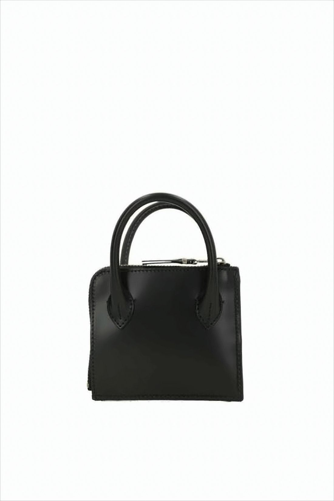 Compact Smooth Leather Cardholder with Zip Closure