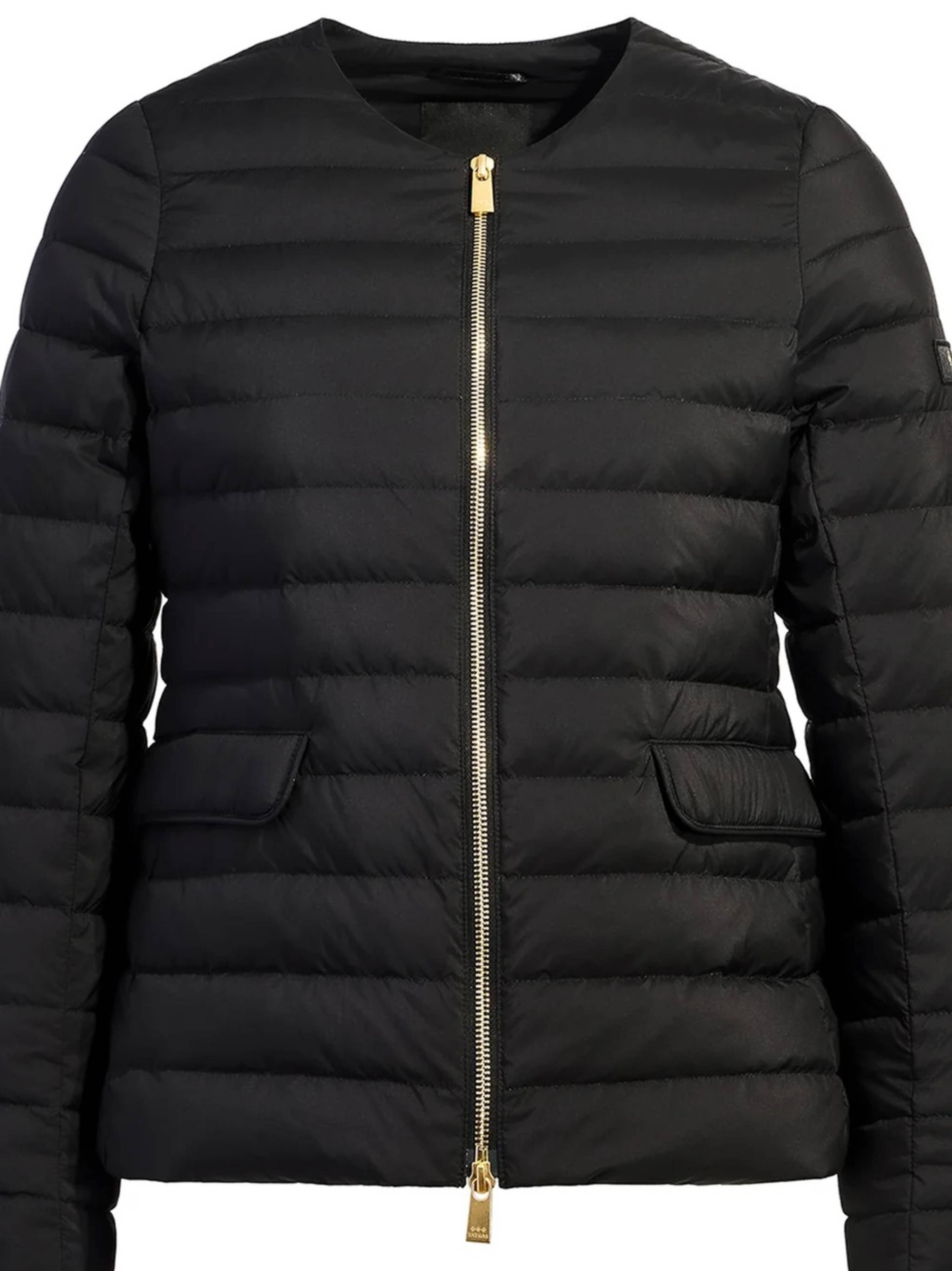 Black Noko Quilted Nylon Puffer Jacket