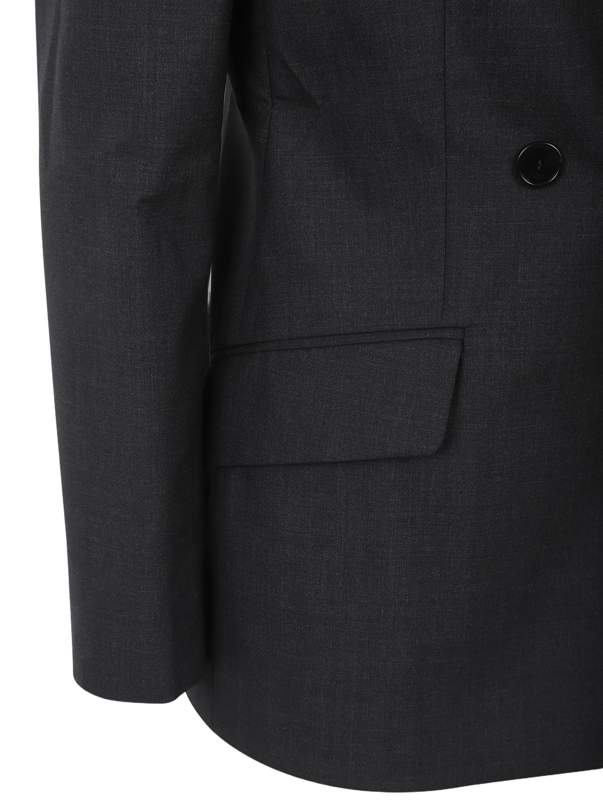 Double-Breasted Plain Wool Jacket