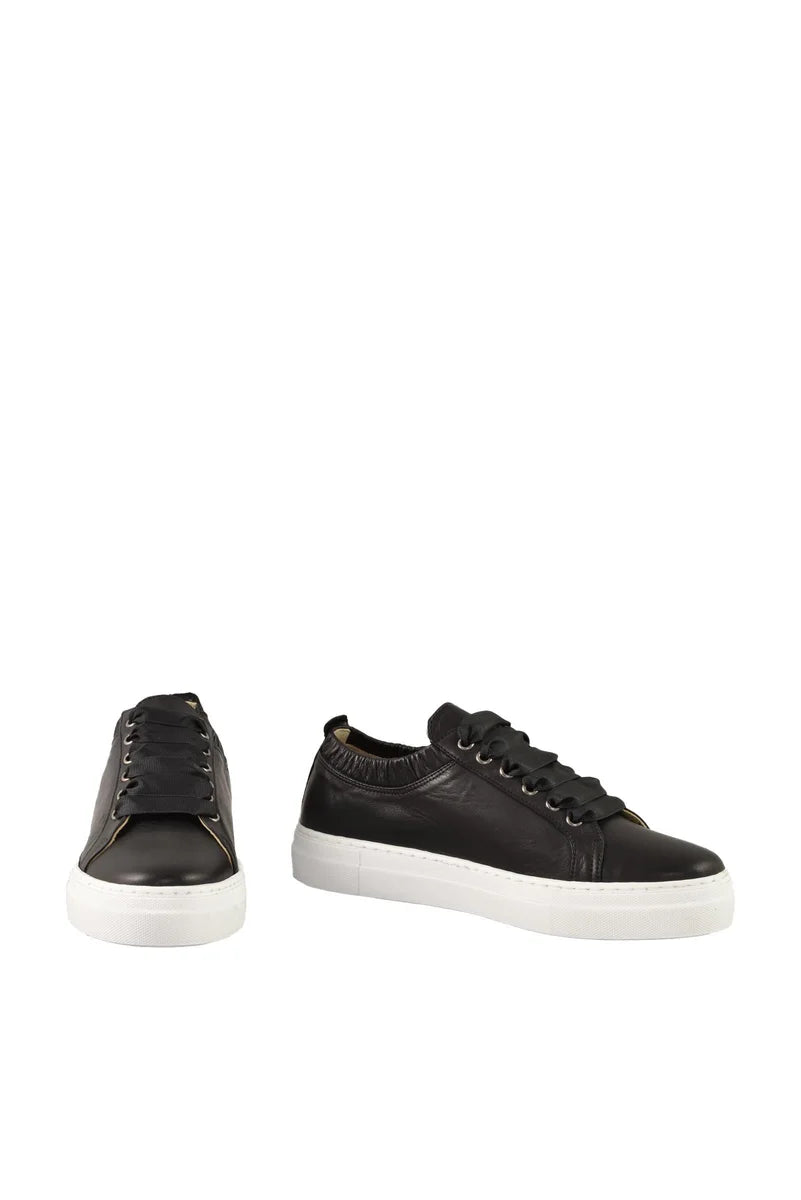 Low-Top Sneakers with Smooth Leather Upper