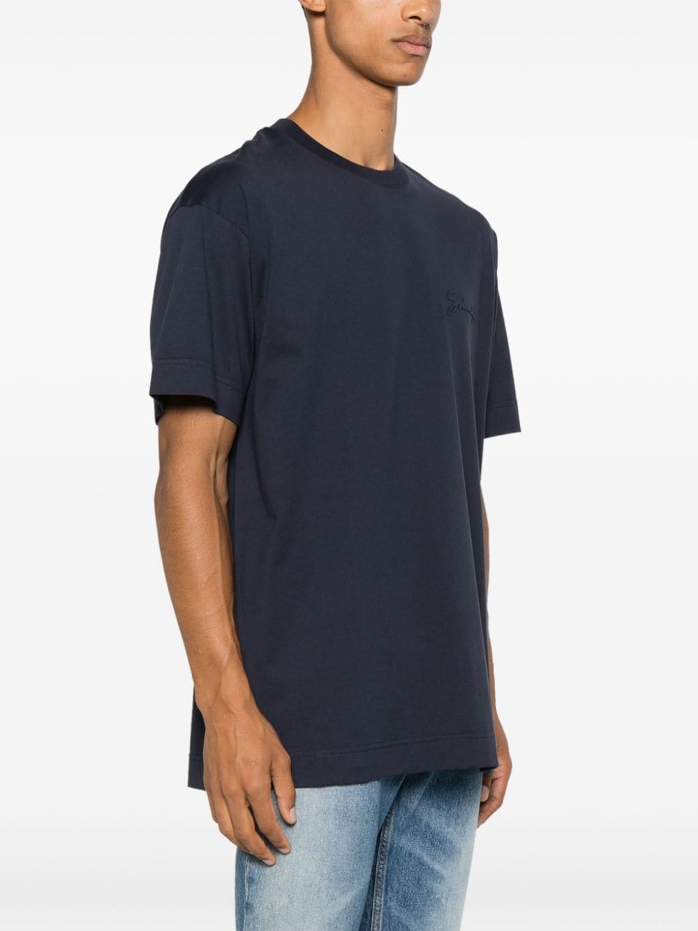 Midnight Blue Cotton Jersey T-Shirt