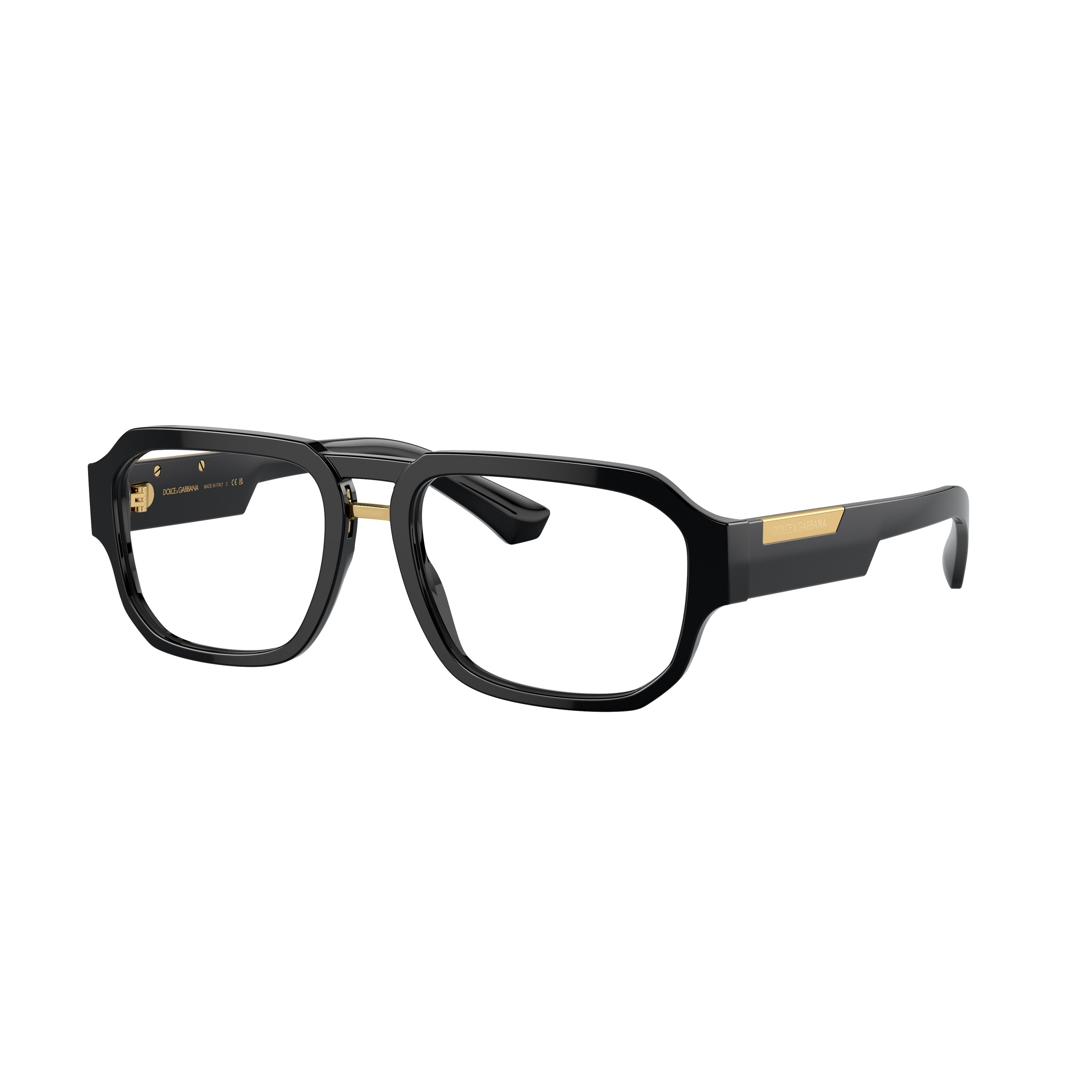 0dg3389 Rectangular Black Acetate Eyeglasses