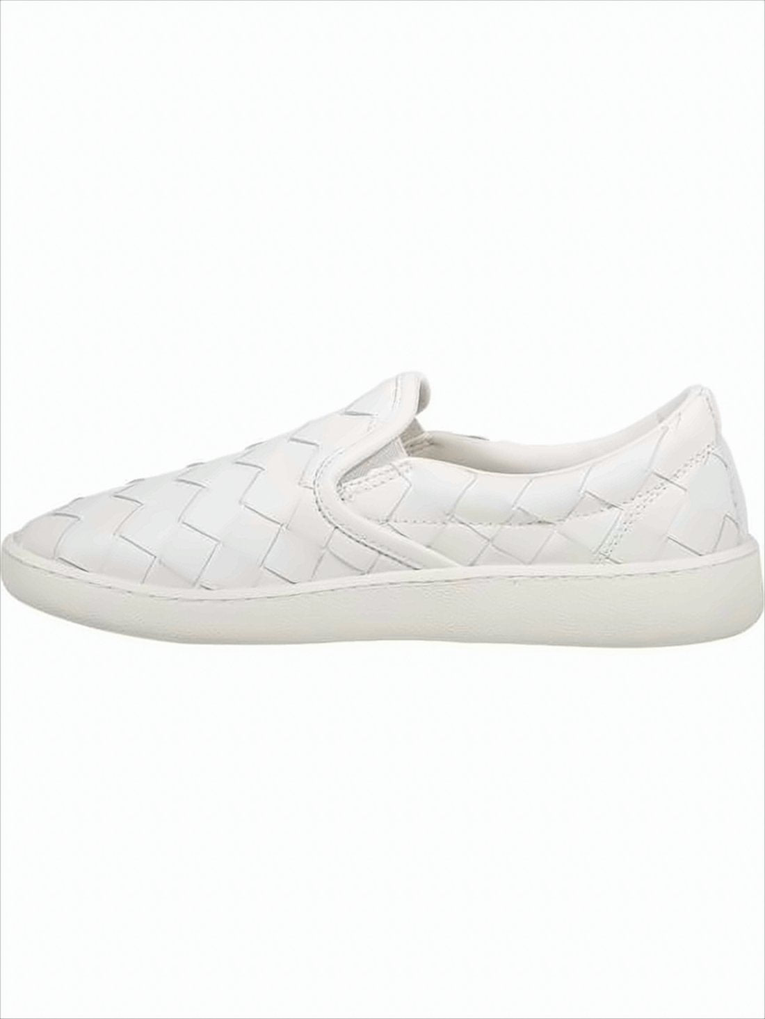Woven Leather Slip-On Sneakers