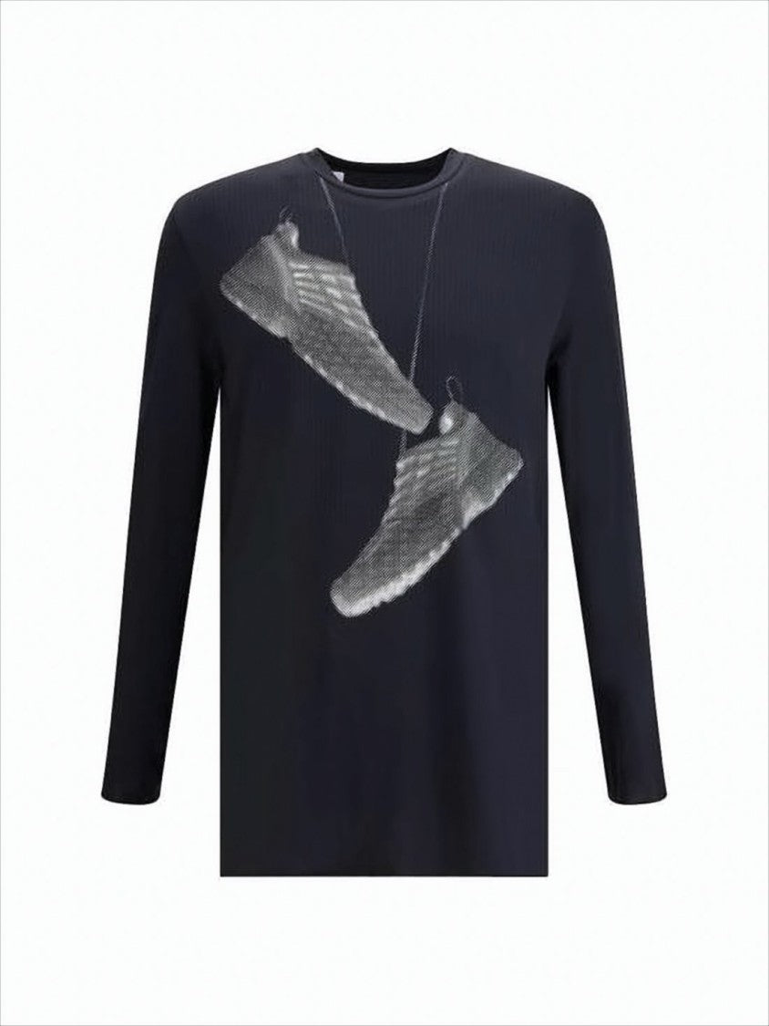 Graphic Print Long-Sleeve Nylon Shirt