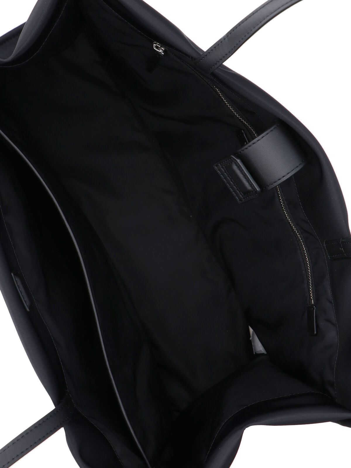 "Ella" Large Tote Bag, In Black Recycled Nylon