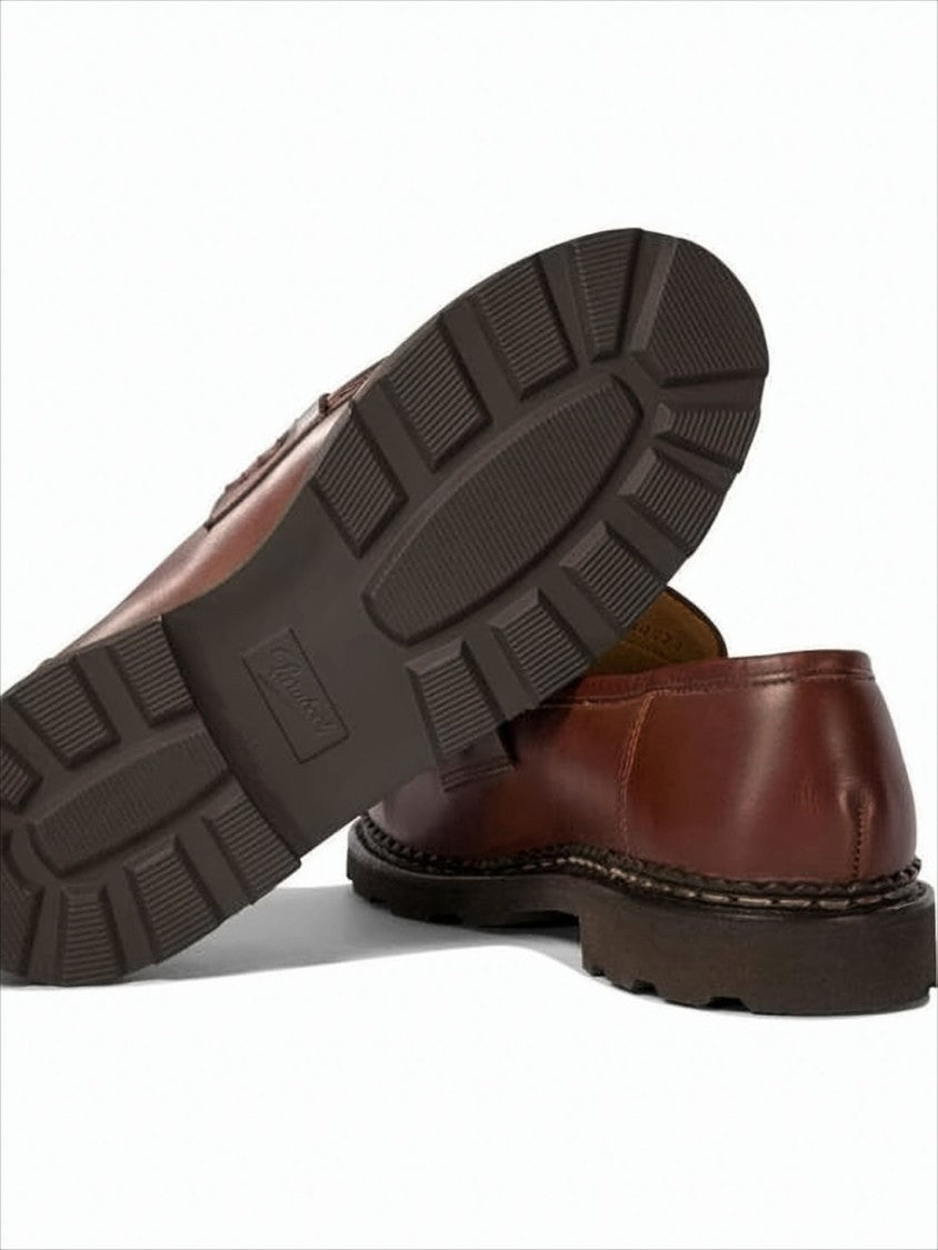 Classic Brown Loafers with Moccasin Stitching