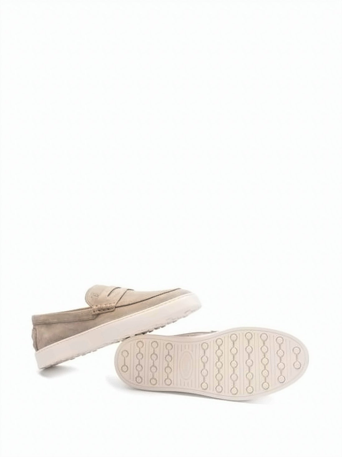 Classic Calf Leather Loafers with Penny Strap and Textured Grip Sole