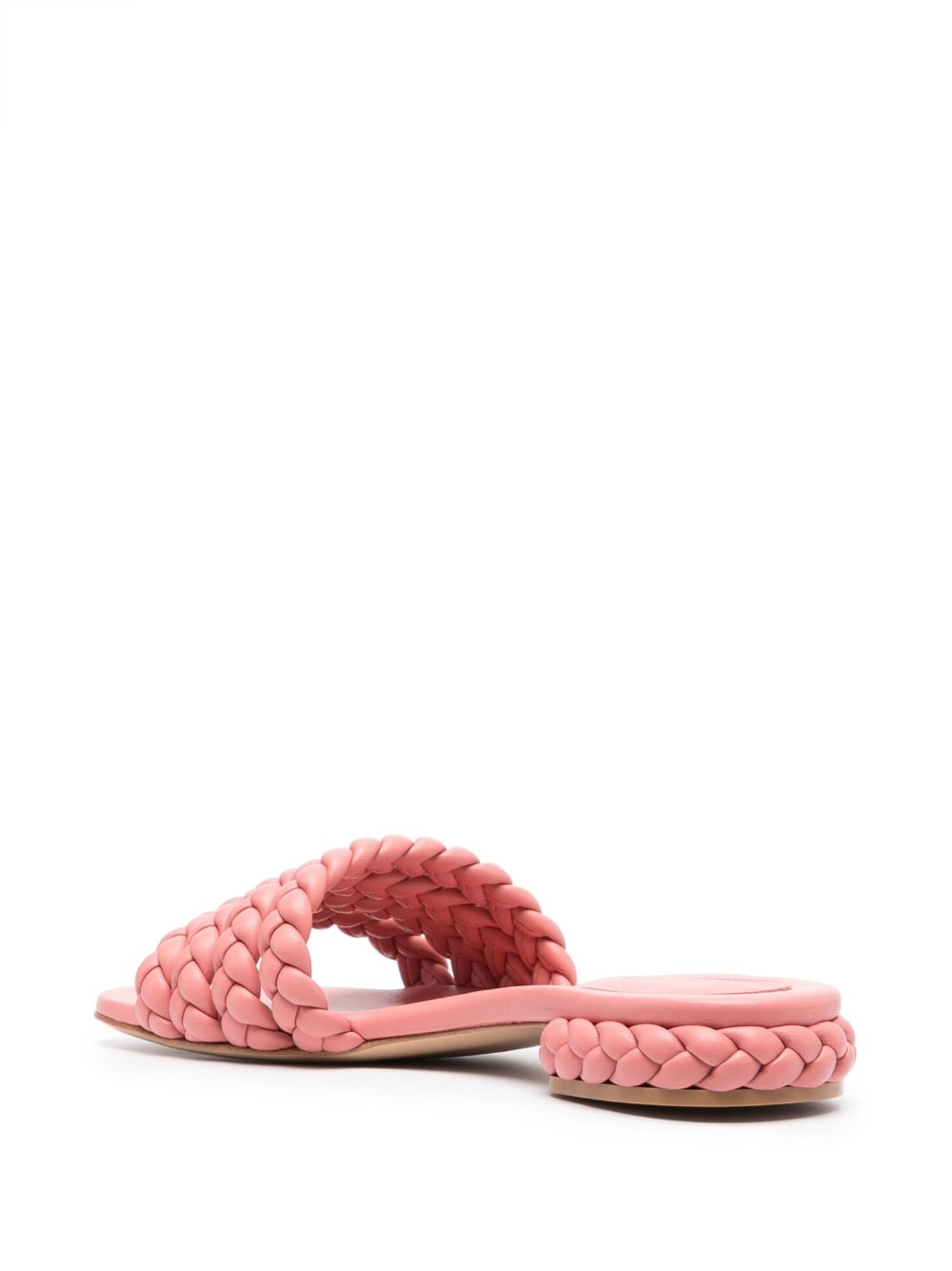 Ischia Nappa Braided Leather Flat Sandals