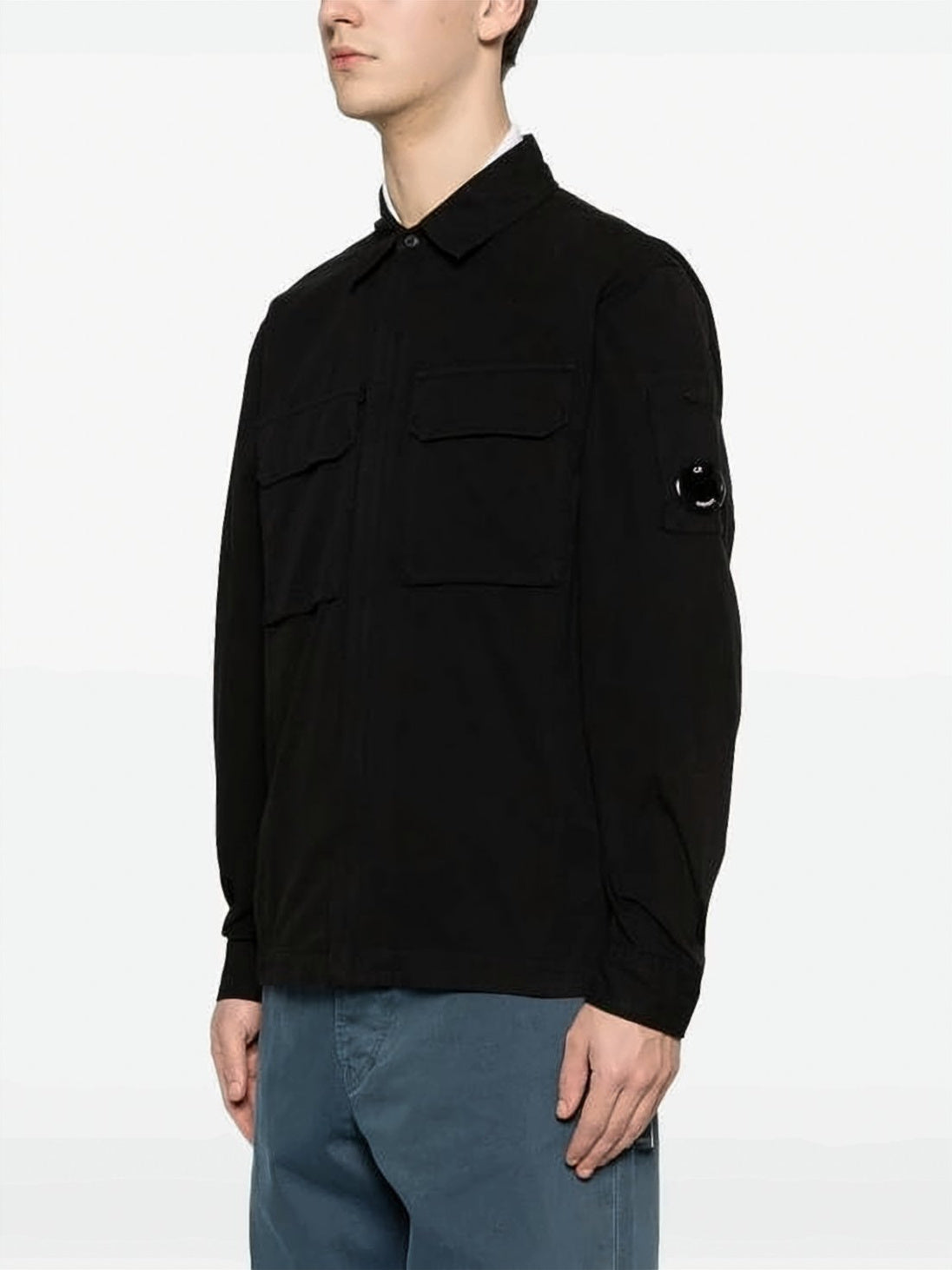 Organic Gabardine Zip Lens Overshirt