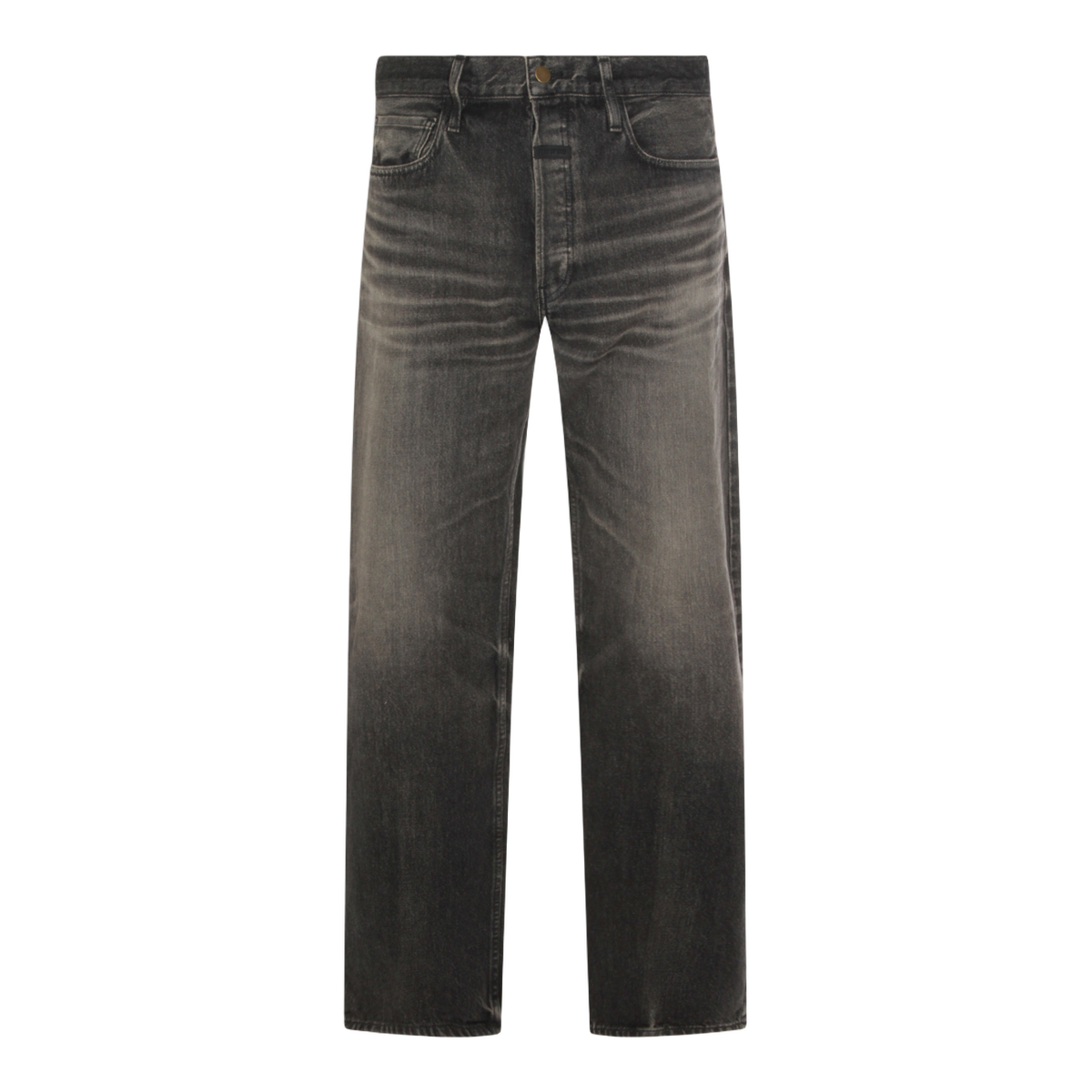 Faded Black Straight-Leg Jeans with Vintage Appeal