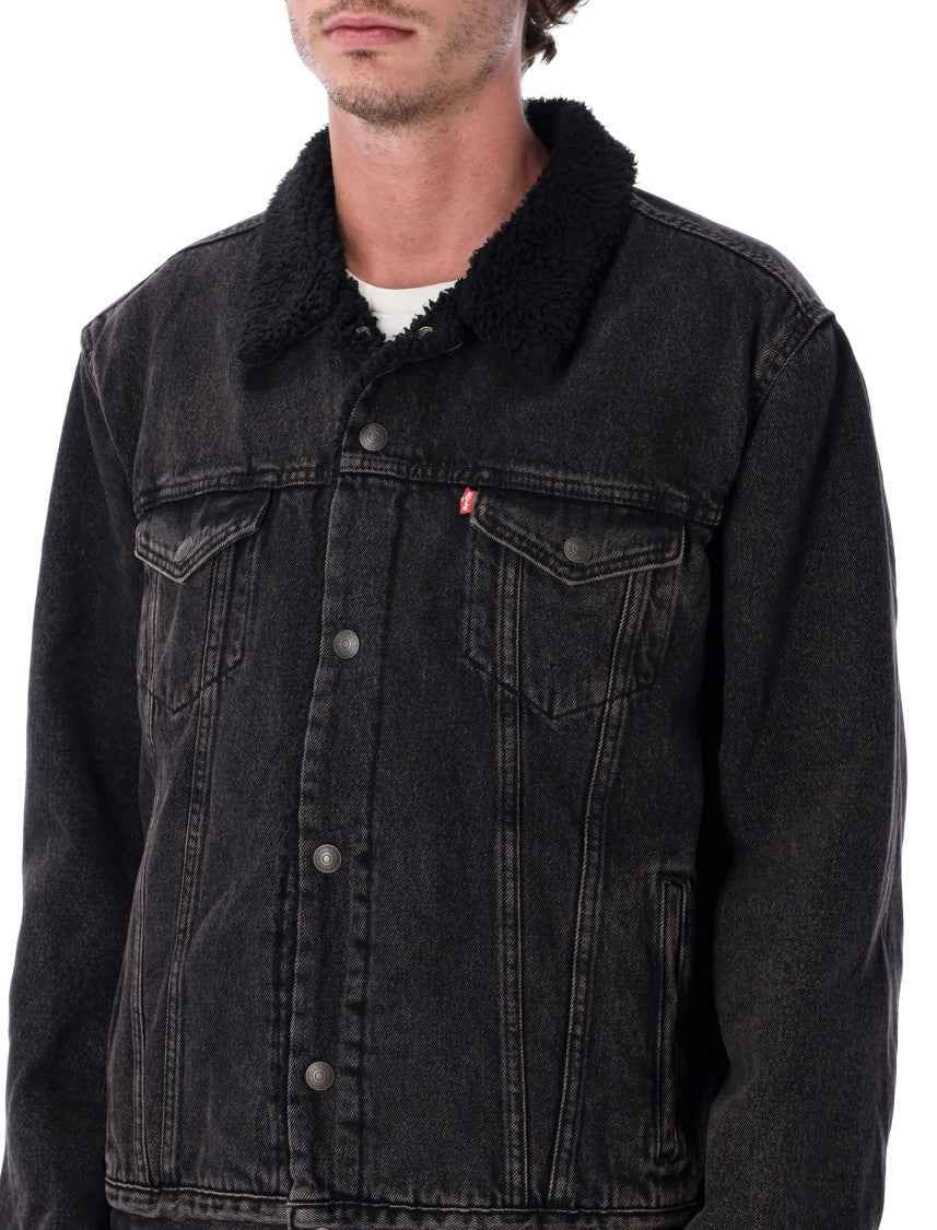 Denim Type Iii Sherpa Trucker Jacket