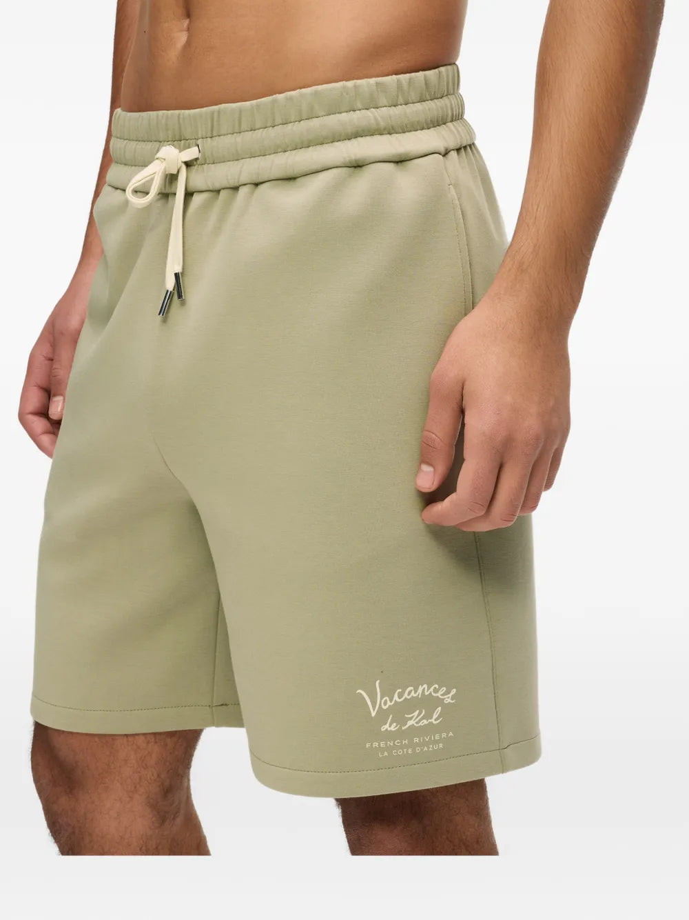Relaxed-Fit Short with Elastic Waistband and Logo Accent