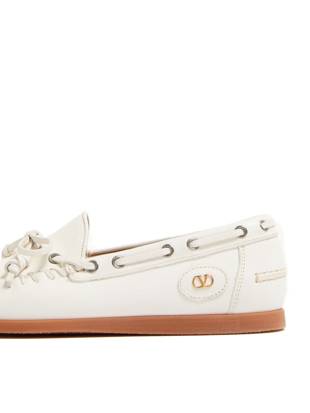 Moccasin Design Flat Shoes With Bow Detail