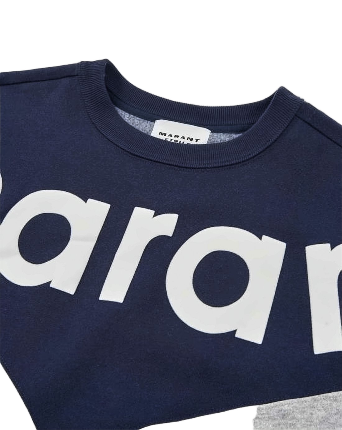 Color-Block Long-Sleeve Sweatshirt with Bold Lettering