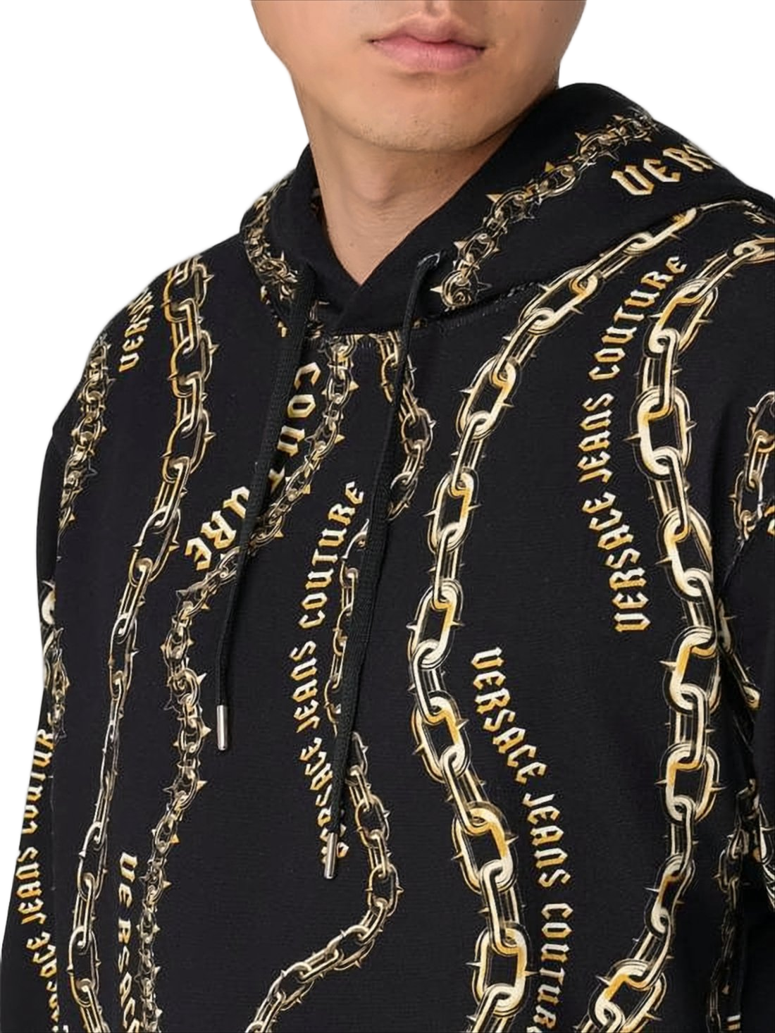 Chain Motif Print Versace Hoodie