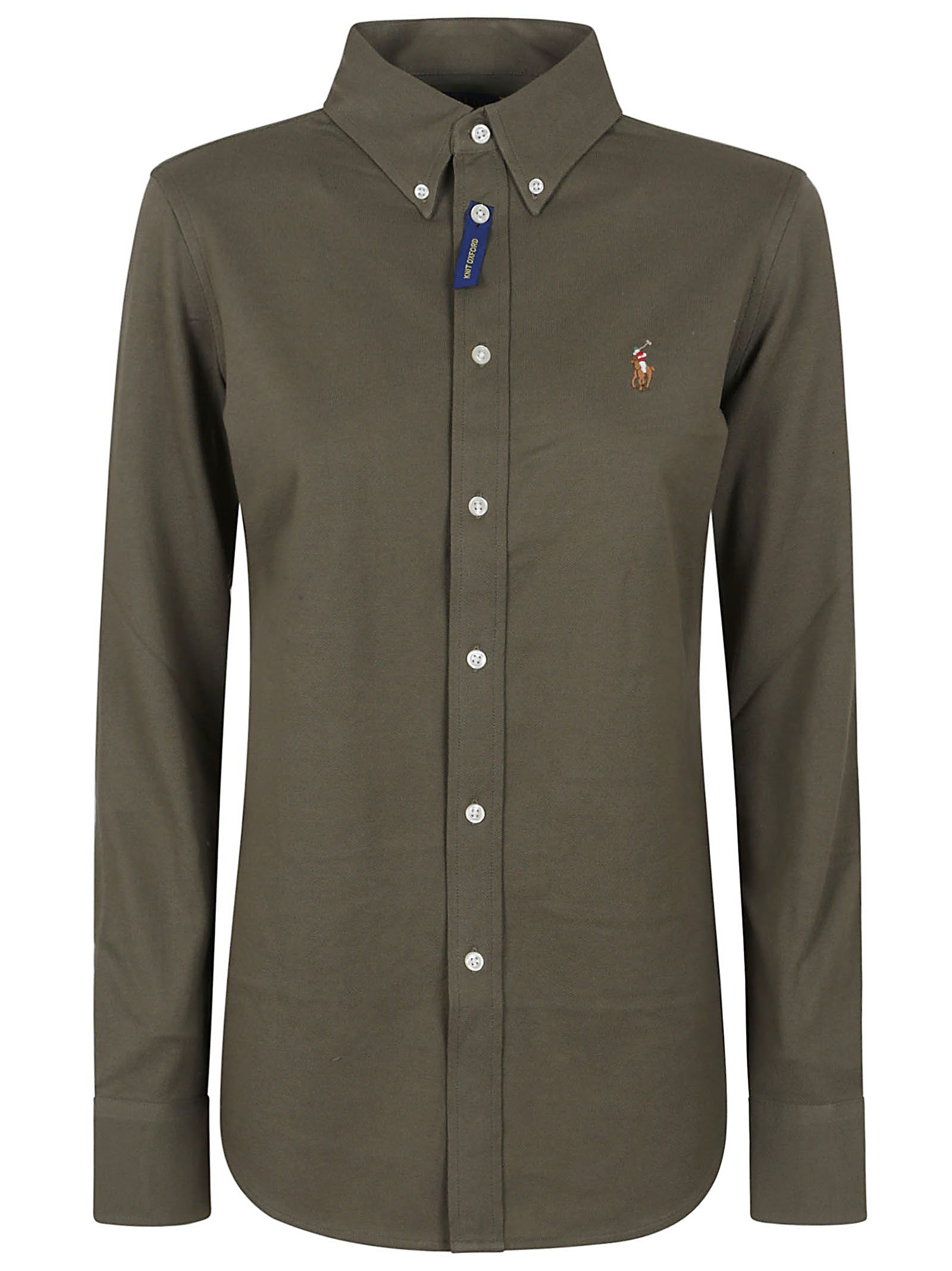 Thermal Green Button-Down Shirt with Tailored Fit