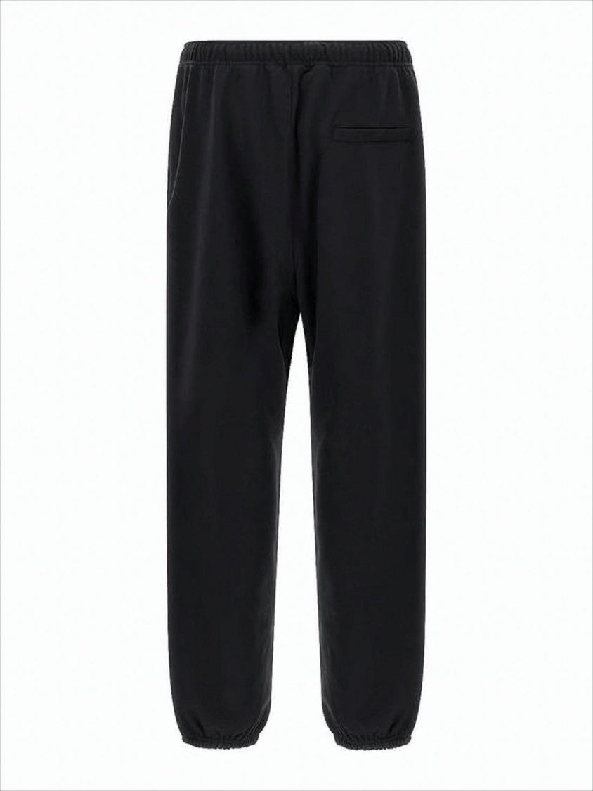 Relaxed Fit Black Jogging Pants with Drawstring Waist